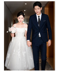 Camisole Gown Off-shoulder Bride Dress