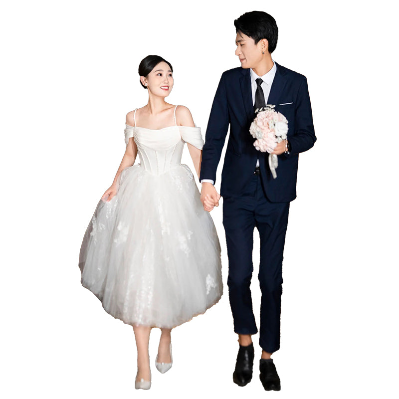 Camisole Gown Off-shoulder Bride Dress