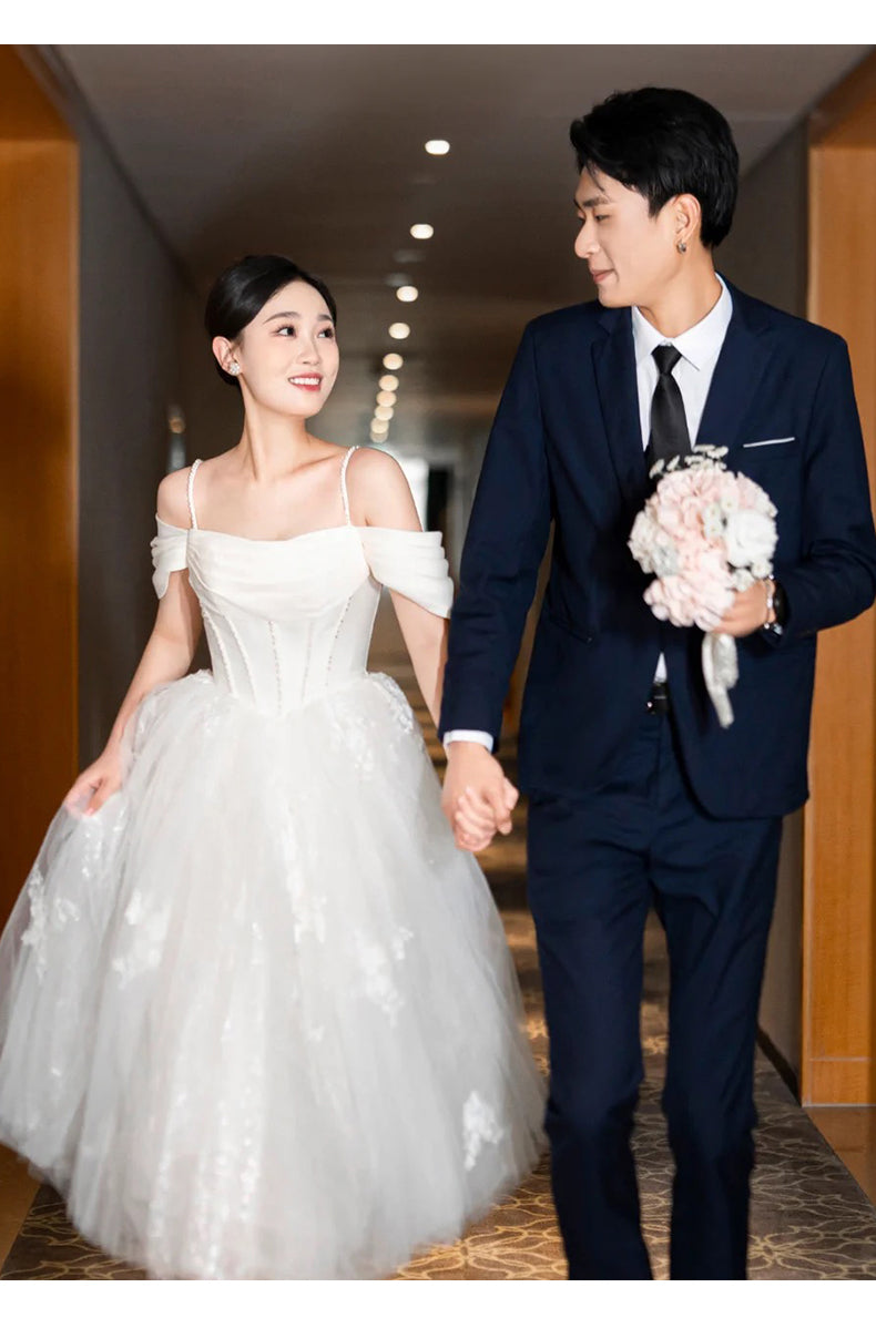 Camisole Gown Off-shoulder Bride Dress