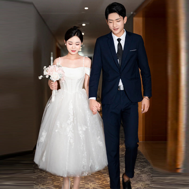 Camisole Gown Off-shoulder Bride Dress